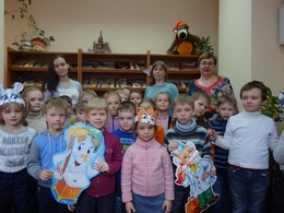 По книгам Чуковского. Дети группы Радуга в библиотеке, март 2017